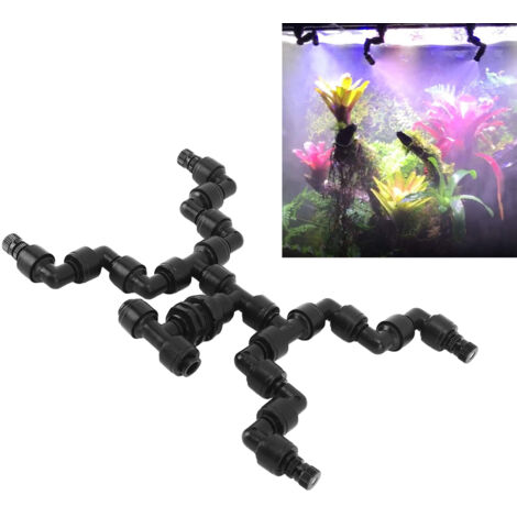 Buse de Système de Brumisation Réglable 360° pour Reptiles Serre Tropicale - 4 Embouts Noir ABS (1/5)