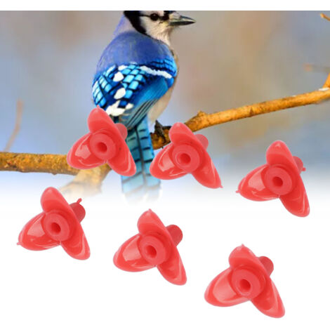 [Bird Feeder Replacement Flower] Eco-Friendly Replacement Flowers Durable Plastic Red (1/5)