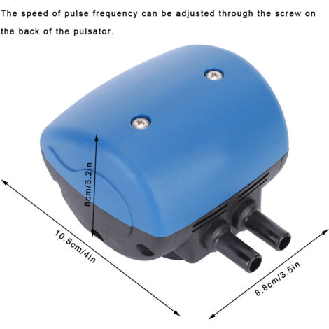 Pulsateur pour Machine de Traite Pneumatique à 2 Sorties pour Bovins et Ovins - Accessoire de Matériel Agricole en Plastique avec Pulsation 60:40, Dimensions 8.8 x 8 x 10.5cm, Poids 304g (1/5)