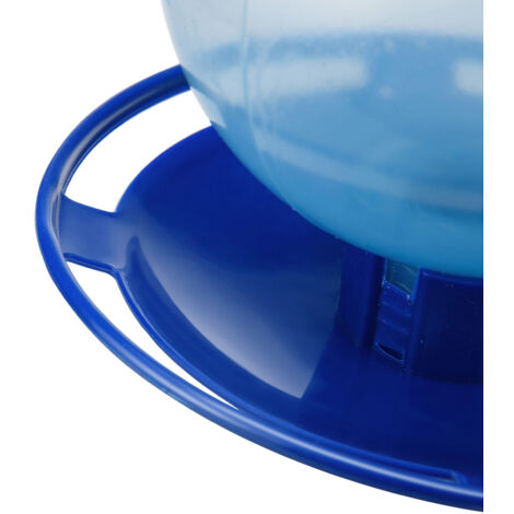 [Abreuvoir] Fontaine de Jardinnière en Forme de Goutte d'Eau Transparente Bleue pour Oiseaux, 1 Quart (1/5)