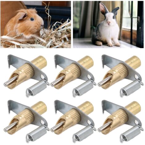 Drinkers auto Nipples 10 pieces Systeme d'eau Poultry avec 8mm/0.3in Copper Plastic Stainless Steel pour Rabbits Rodents Rat Cage installation simple (1/5)