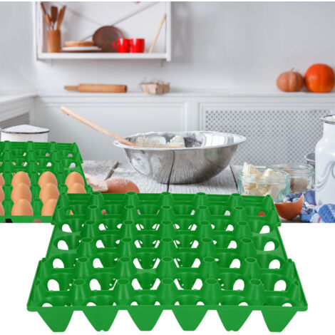 Boite à Œufs  5 Pièces  Plateau 30 Alvéoles  Plastique Reutilisable & Empilable  pour Transport & Stockage Domestique