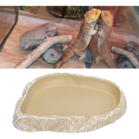 Bac Reptile Bac Alimentation Reptile Résine Color Yellow Size 4.2x3.0in Feeding Plate Dish Bowl for Tortoises Turtles Lizards Aquarium Pets Feeding Plate Dish Bowl for Tortoises Turtles Lizards Aquari (1/5)