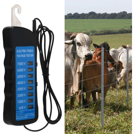 Testeur de clôture électrique multilight ABS voltage 7000V détection portative ferme (1/5)