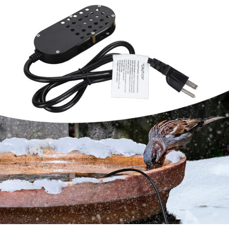 Chauffeur de Bain pour Oiseaux 250W Thermostat Intelligent 5.5in Submersible pour Bassins et Jardins (1/5)