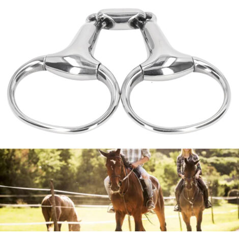 Mors de filet gag oval à anneaux mobiles pour cheval - Stainless Steel - 125mm - Équipement d'entraînement (1/5)