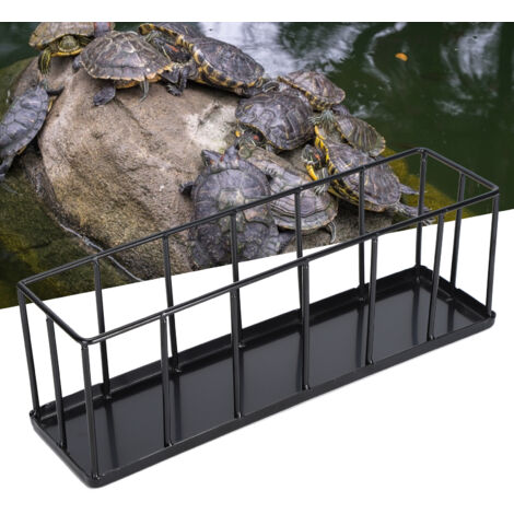 Distributeur Alimentaire Reptile en Acier Inoxydable avec Séparation Multifonction - Bol pour Tortues et Reptiles Noir - 30 cm (1/5)