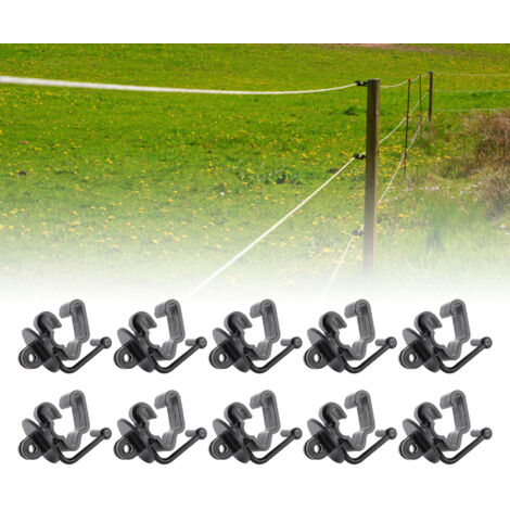 [Insulateurs de Poteau T] Clips Plastiques Pinlock pour Fil Électrique 25PCS - Compatible 1-1/4" et 1.33" Posts, Installation Rapide pour Ferme et Jardin