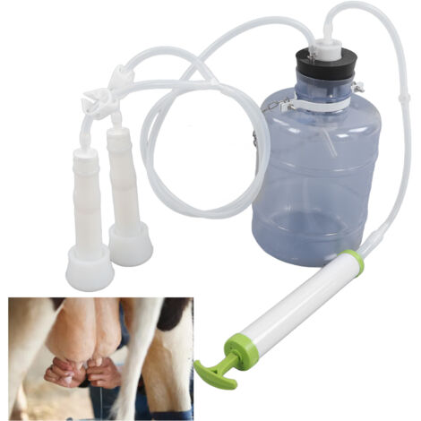 Machine à Traire Manuel 3000ml Kit Portable Économiseur d'Effort Matériel PEC Résistant pour Ferme Bovins (1/5)