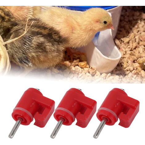 Abreuvoir pour poules avec robinet à boire automatique en plastique durable - 30 pièces pour connexion tuyau d'eau et système d'alimentation continue (1/5)