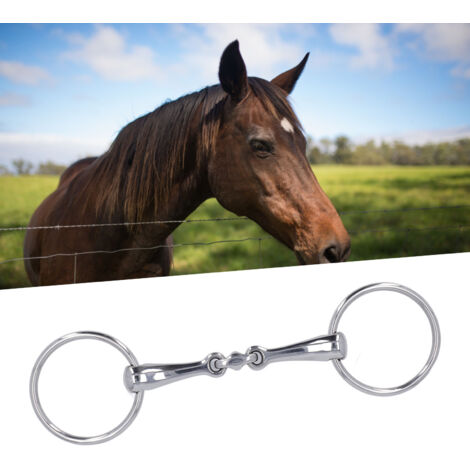 Mors Snaffle O-Ring en Acier Inoxydable Flexible pour Contrôle Confortable des Chevaux - Mors de Cheval avec Joints Lâches