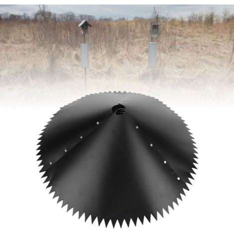 Protection Anti-Squirrel pour Pole À Mangeoire PVC Acier Inox Montage Extérieur Garde Noir [Squirrel Baffle] + [Anti-Squirrel] + [Guard Noir] + [PVC, Stainless Steel, Pole Mount] (1/5)