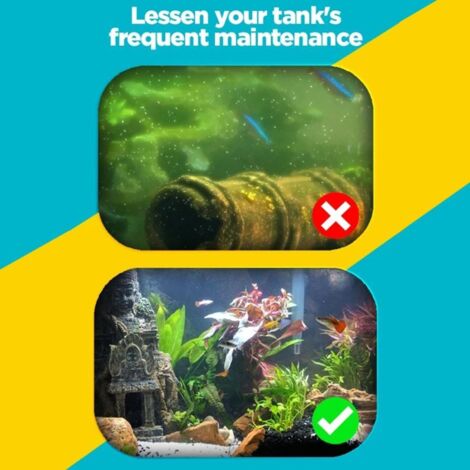 Collecteur de Déchets Aquarium - Système Automatique 3-en-1 - Filtration, Oxygénation et Collecte de Fèces - ABS Gris 16x9x9cm - Pour Aquariums jusqu'à 100cm (1/5)