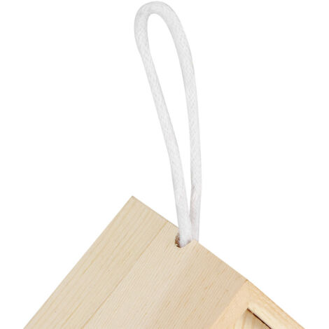 Maison pour oiseaux en bois platane - 3 mini nichoirs décoratifs pour jardin extérieur et balcon (dimensions 5.5x6.5x8cm, 110g)