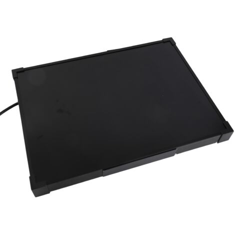 Chauffage Poulailler Radiant de 140W avec Panneau en Acier Inoxydable Noir de 40x30cm et Cordon de 2.5m (1/5)