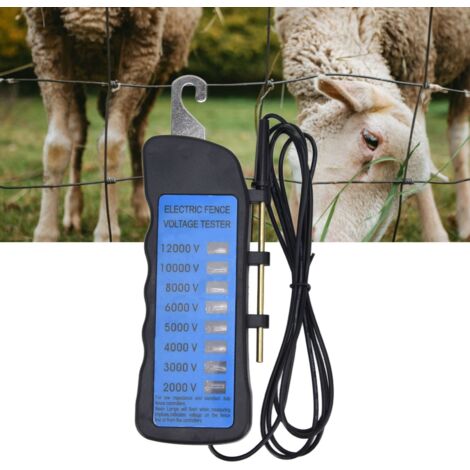Testeur de Voltage Neon 12KV pour Clôtures Électriques, 2000-12000V, 8 Indicateurs Neon, Abs et Cuivre, 16.5cm, Imperméable, Pour Fermes et Jardins (1/5)