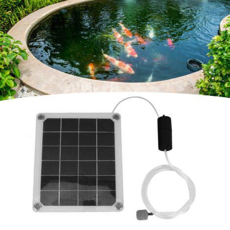 Pompe à air solaire 20W imperméable et silencieuse avec pierres à bulles pour aquarium, bassin et piscine