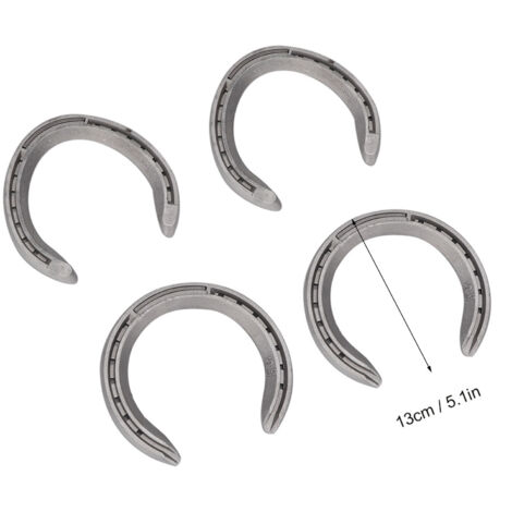 Kit de fers à cheval 4 pièces - Fer à cheval aluminium - Type 5 - Pour équitation et travail du cheval (1/5)