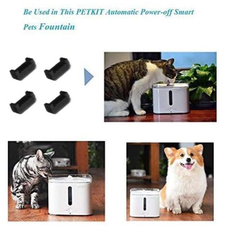Filtre de Fontaine pour Animaux Purificateur avec Coton et Carbone Actif 2.561.18inch 4 Pièces pour Chats et Chiens (1/5)