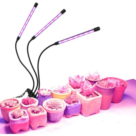 Lampe de Croissance LED pour Plantes d'intérieur - Flexible avec Timer USB 5V - Lumière Bleue/Rouge - Clip Gooseneck 65cm (1/5)