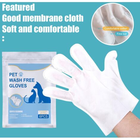 Lingettes Hygroscopiques pour Animaux - Pack de 6 avec Gants de Nettoyage - Aluminium - 24.7x25cm - Sans Rinçage, pH Équilibré (1/5)
