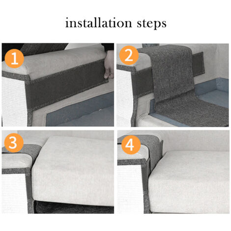 [Accessoire pour Chat] Scratch Pad Large avec Sisal Renouvelable - Matière Antimicrobienne - Protection pour Canapé 140x60cm - 1 Pièce (1/5)
