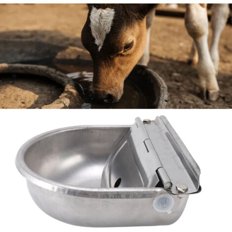 Abreuvoir Automatique pour Animaux d'Élevage en Acier Inoxydable, Taille 27x25cm, Capacité Grande, Livré avec Tube d'Arrivée d'eau (1/5)