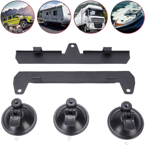 Véhicule Satellitaire Antenne Bras Support Fixation Toit Sunroof Rétroviseur Front Windscreen Toit Commutation Marque TechGear Modèle Double Attachement Support Aluminium ABS Facile à Installer Design (1/5)