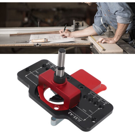 Gabarit de Percage pour Portes de Cabinets 35mm - Pointeur Guide Locateur en Aluminium Alloy pour Ouverture de Hinges (1/5)