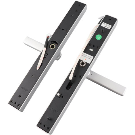 Serrure connectée WiFi 3585 sans clé avec 5 méthodes (empreinte, code, carte, clé, app TY) pour portes 40-120mm, alliage aluminium argent. (1/5)