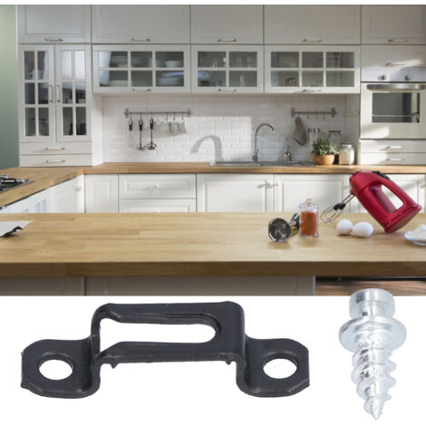 Accessoires d'assemblage pour meubles - Connecteur caché à glissière - 60 ensembles - Modèle 2 en 1 - Matériel acier laminé à froid (1/5)