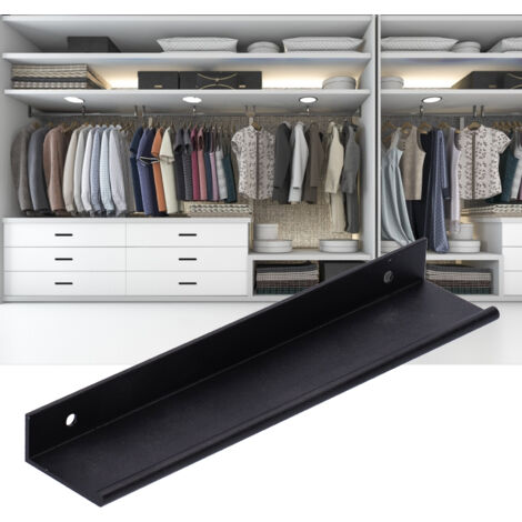 Poignée de Tiroir Aluminium Alloy Noir 160mm pour Armoire et Cuisine - 1 Poignée + 2 Vis (1/5)