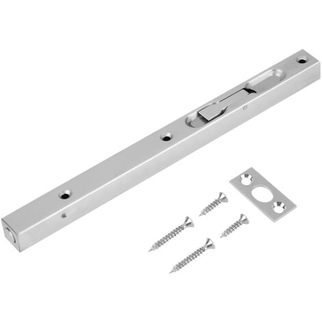 Target à sécurité flush pour porte ou grille en acier inoxydable 304 - Latch invisible de 150/200/250mm avec vis anti-corrosion - Installation facile pour portes bois et métal (1/5)