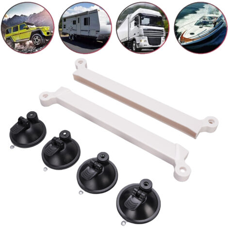 Kit de fixation auto pour antenne mini dish - ABS, 365g, 12.01in, avec 2 supports et 4 ventouses puissantes (1/5)