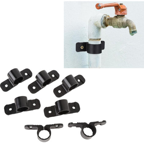 Clamp de Fixation PEX/CPVC/Cuivre - 50 Clips Suspension à Crémaillère avec Vis et Cheville - Matériau Plastique Robuste pour Tuyaux 1/2in (1/5)