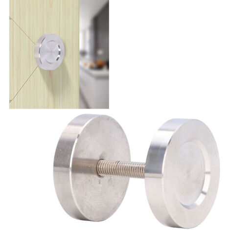 Poignée de porte barn - Poignée ronde en acier inoxydable - Poignée de porte coulissante et partition - Dimension 5 cm (1/5)