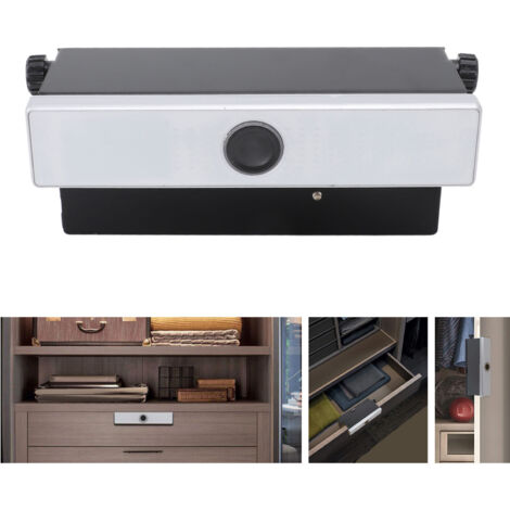 [Verrou Intelligent Biométrique] - [Serrure Sécurisée] + [Design Innovant] + [Fingerprint Cabinet Lock - Black ABS] + [Dimensions: 145x78x58mm] (1/5)