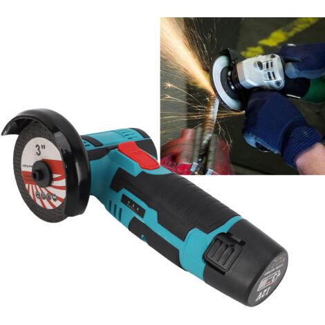Meuleuse d'angle 3 pouces Sans Fil Grinder Electrique 12V Portable 1500mAh Mini Cutter Polissage ABS EU Plug 100-240V (1/5)