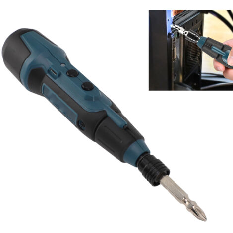 Tournevis électrique rechargeable 3.6V avec lumière LED et 10 embouts - Matériau ABS et acier inoxydable (1/5)