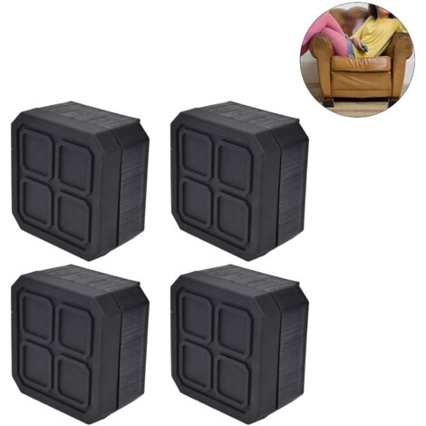 Protecteurs de Pieds de Chaises 4 Sets Carrés en Caoutchouc Antidérapants pour Sols Protection Meubles (1/5)
