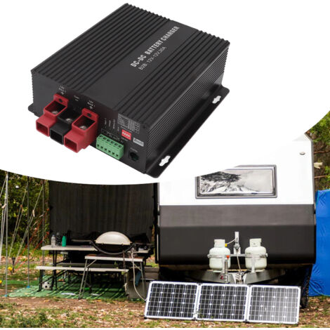 Chargeur DC à DC B2B1230 12V 30A pour Batterie de Véhicule avec Contrôleur Solaire et Connexion APP Automatique - Matériau Aluminium Alloy - Dimensions 23.5x19x7.2cm (1/5)