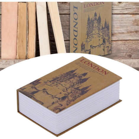 Coffre-fort Livre Sécurisé Mini avec Liner Métal, Boîte de Rangement Argent et Documents Importants (18cm, Password)