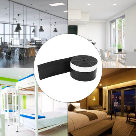 Ruban adhésif d'étanchéité pour portes et fenêtres  Silicone haute qualité  5m x 45mm Noir  Anti vent, insectes, poussière (1/5)