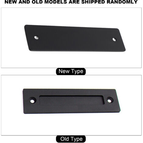 Poignée Porte Barn Glissante Plate Rectangulaire Double Face Noire Anti-abrasion Carbone 600g Personnalisée