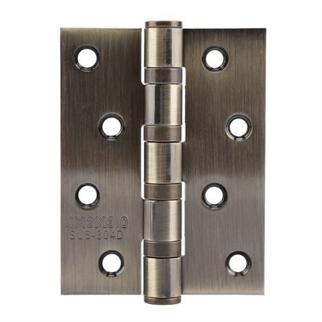 Paumelle porte isolant acoustique lisse pin amovible plat en acier inoxydable jaune 4in (104x75mm) lot 2