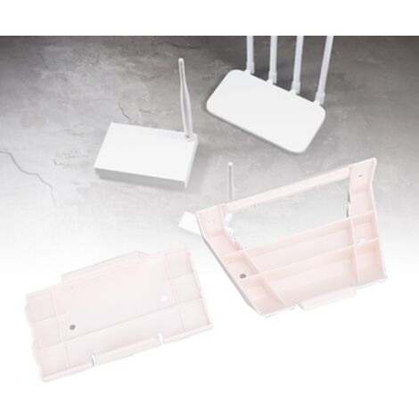 Support mural pour router et adaptateur électrique G3/V3 ABS blanc avec kit de fixation (1/5)
