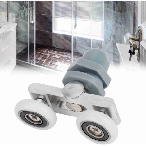 Paquet de 4 Roues Sliding Solides pour Portes de Salle de Bain et Fenêtres (ABS + Aluminium, Diamètres 20/23/25mm, Résistant au Feu et à la Corrosion) (1/5)