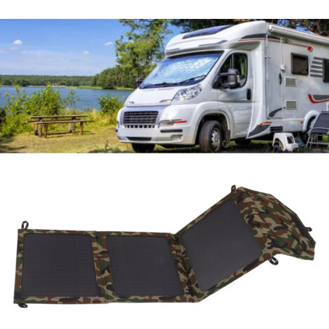 Panneau Solaire Portable [Haute Performance] Chargeur Intelligent Dual USB 30W Monocristallin 12V Automobile Camping Léger Expandable (1/5)