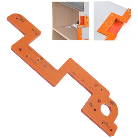 Gabarit de Rainurage ARC pour Portes de Meubles en ABS, Dimensions 35cm avec 3 Accessoires - Facilité d'Utilisation et Antidérapant