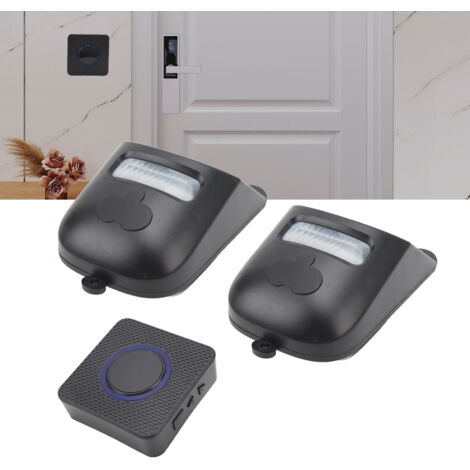 Solar Alarme de Portail Infrarouge Système de Visiteur Détecteur de Mouvement Sans Fil Alarme de Garage Anti Intrusion Sensibilité 3 Niveaux 433MHz, ABS (1/5)